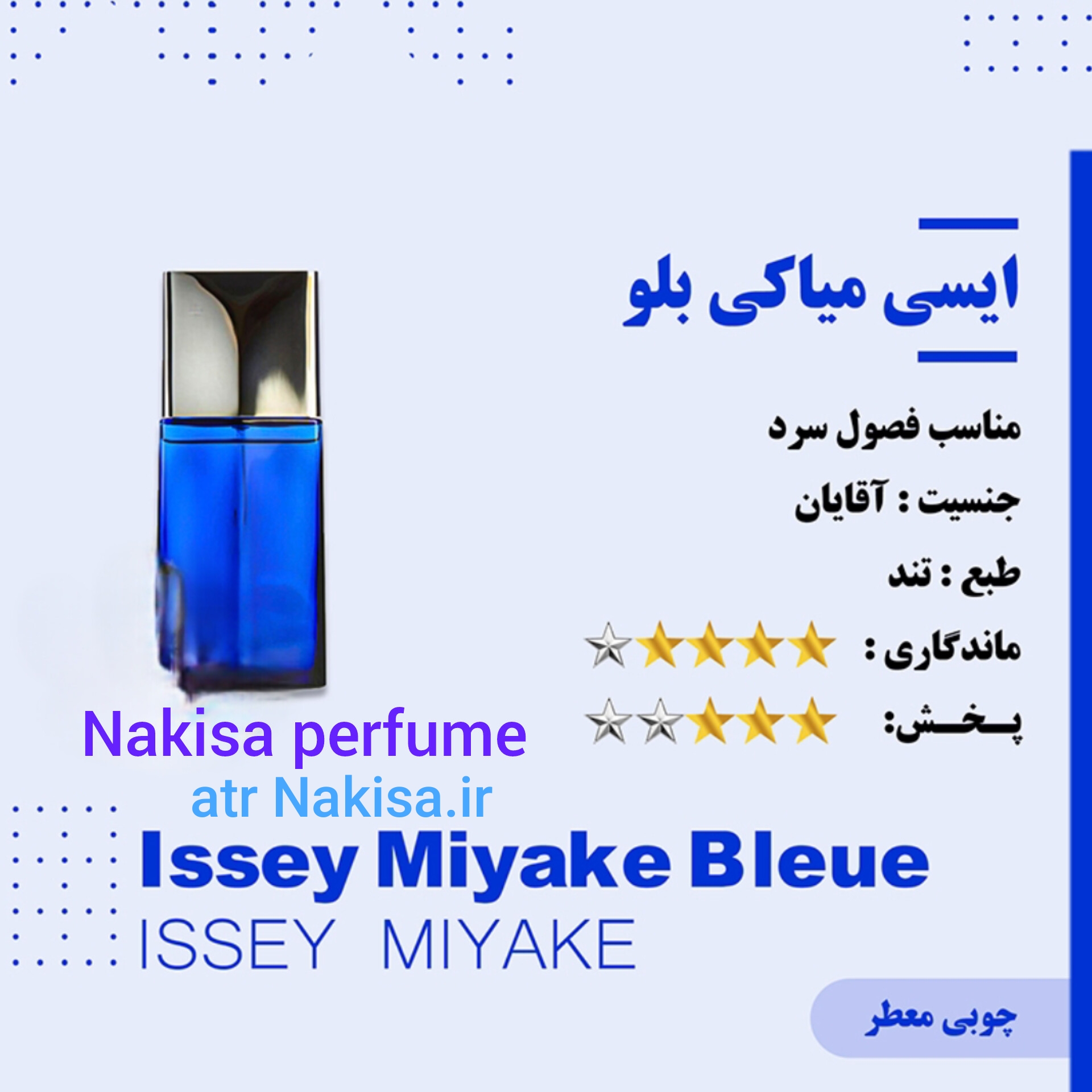 عطر اسی میاکه بلو پرفیوم (1میل) گرید Hi فرانسه